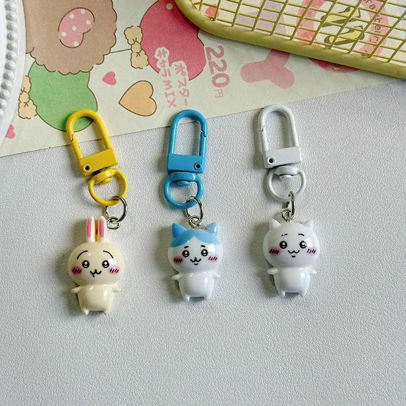 Chiikawa Cartoon Color Buckle Self-deprecating Bear Ji Ikawa Keychain Xiaoba Usachi Bag Pendant