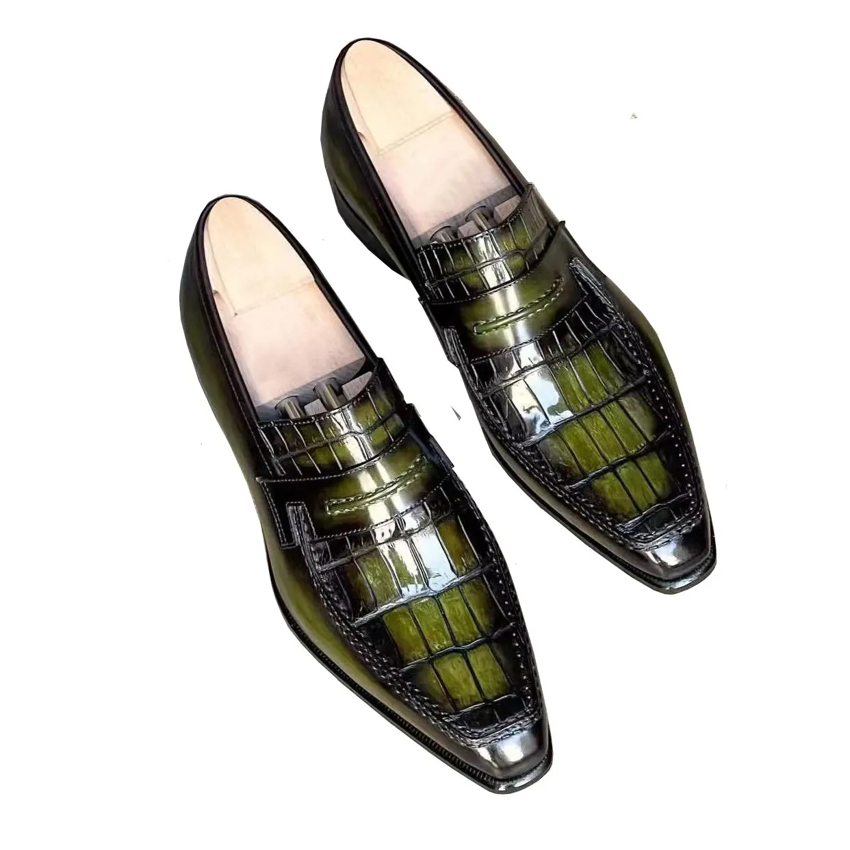 kexima new men dress shoes male crocodile shoes wedding office buiness shoes