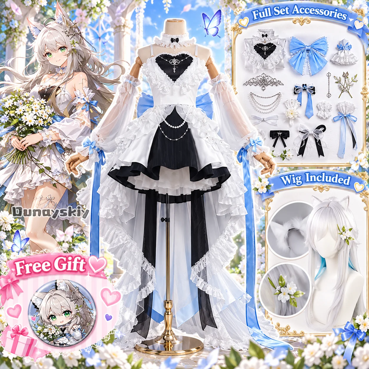 Shorts - Arknights: Kostum Cosplay Ambience Synesthesia Rosmontis,