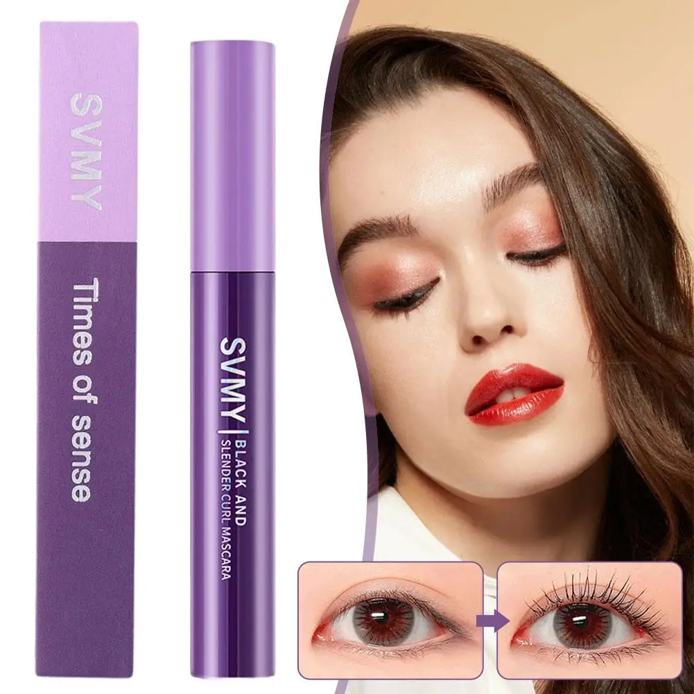 Black Waterproof 3D Mascara Lengthening Lash Eyelash Eye Beauty Makeup Extension Lashes Mascaras Purple Long-wearing Brush H3X6