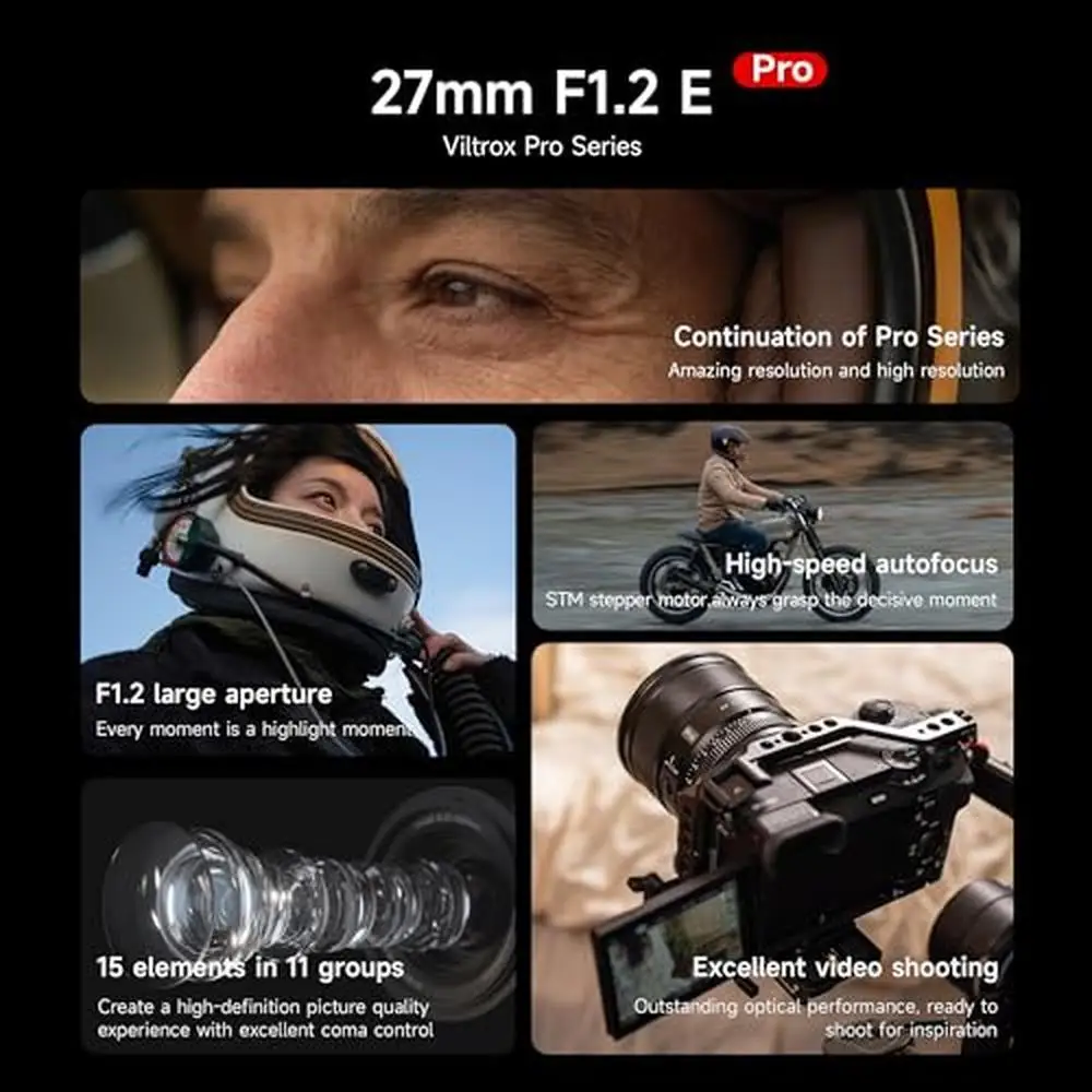 27mm f/1.2 Auto Focus Prime Lens Sony E Mount Mirrorless a7R a7IV a7RIII a7RIV a7RV A1 FX3 Sharp Images Natural Depth Close-Up