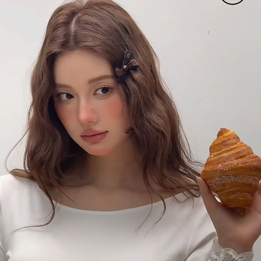1pc Premium Acetate Chocolate Bow Hair Comb Korea France Gold Logo Reverse Pin for Women Flyaway Hair