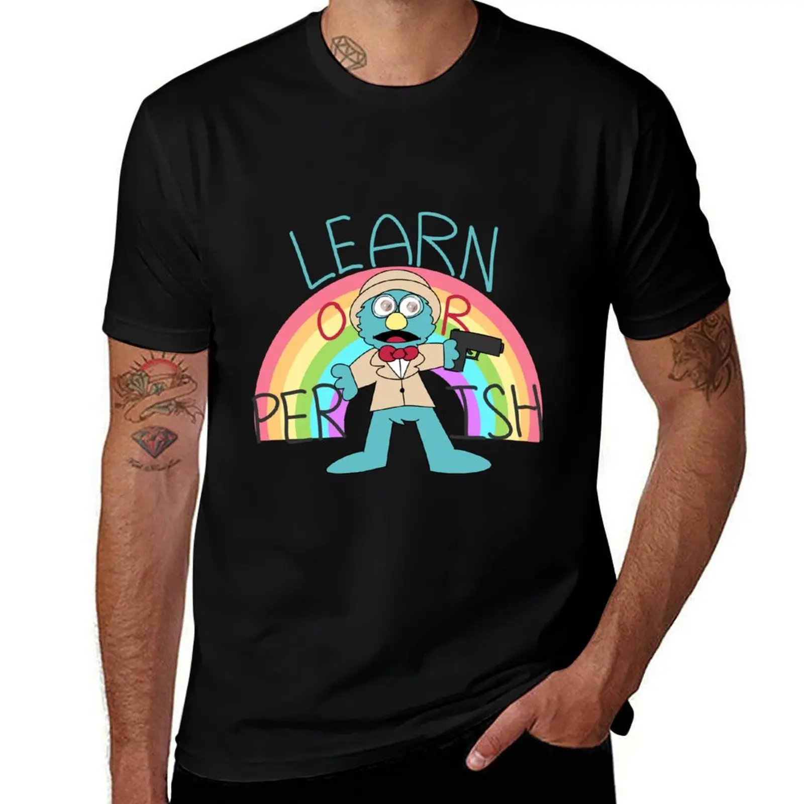 

Puppet History Professor Learn or Perish T-Shirt anime t shirts graphic shirts oversized football t shirt vintage t shirt men