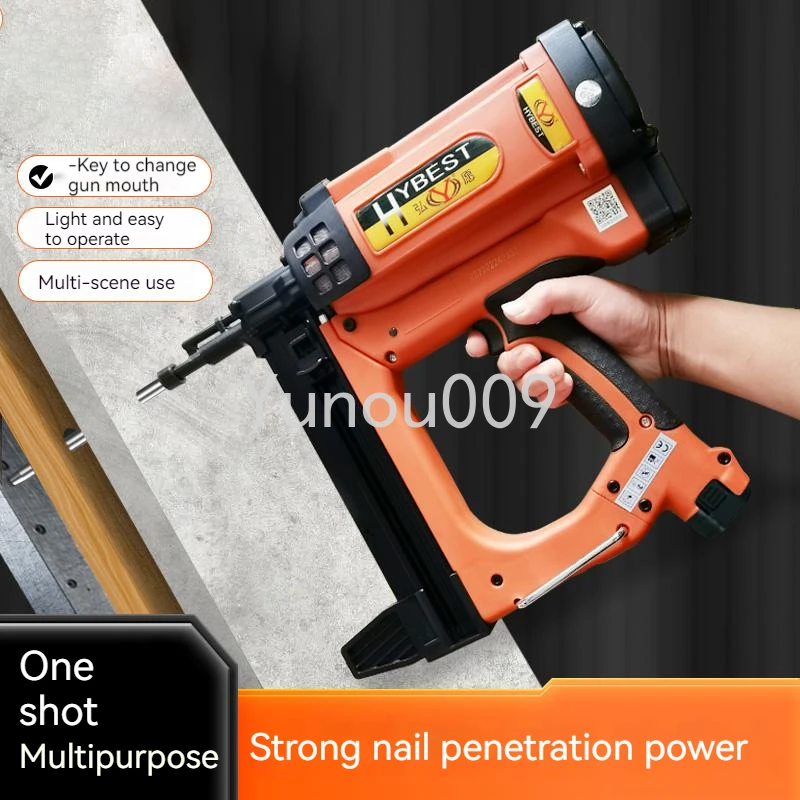 Adjustable Cordless Fast Gas Nailer Air Nailer for Woodworking Concrete Door and Window Trough Decorative Fixed Nailer N GSR40A