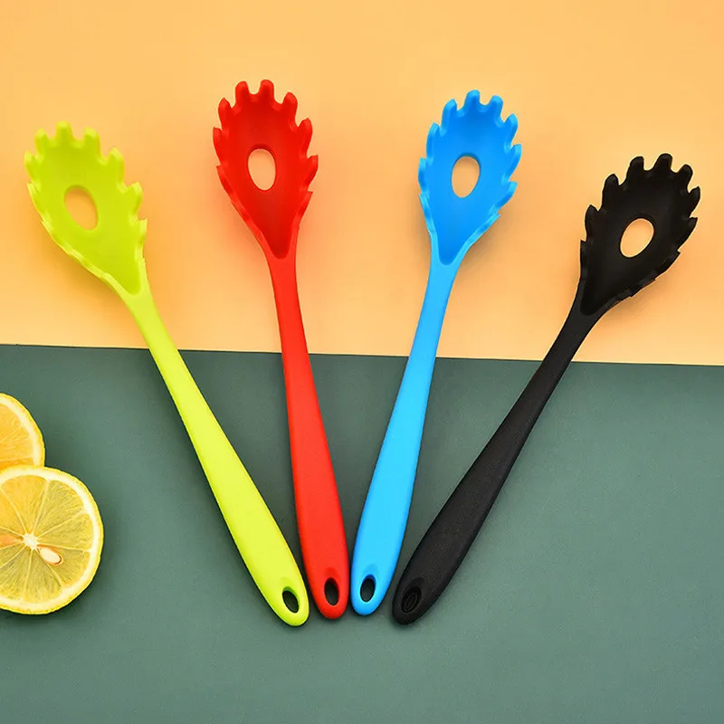 100Pcs/Lot One-piece silicone powder claw spaghetti spoon kitchen noodle tool cooking silicone kitchen utensils home