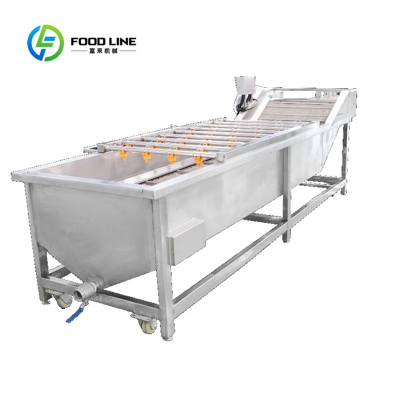 Customized size Automatic fruit and vegetable ozone bubble cleaning machine sweet potato ginger lettuce cleaning machine