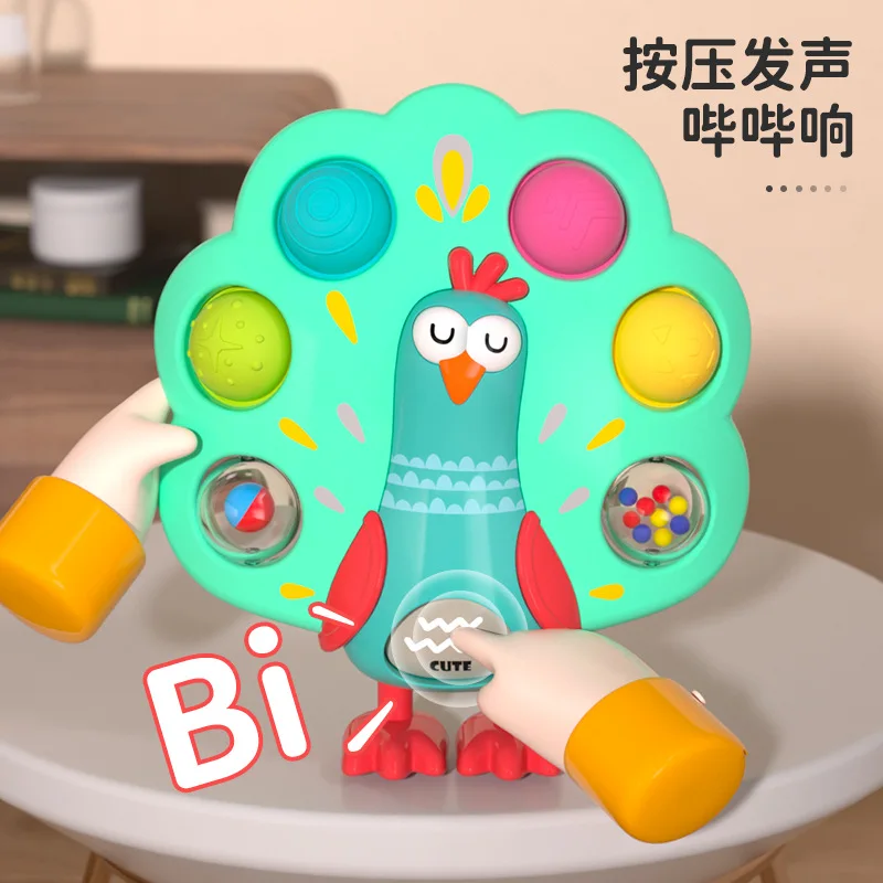 

Сенсорная игрушка-толкатель, мульти-текстурированная игрушка-пресс, развивающая игрушка в форме птицы, занятия раннего развития для детей 12 месяцев и старше
