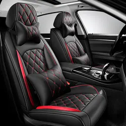 Leather Car Seat Covers for Nissan Juke X-Trail Leaf Qashqai J10 J11 Tiida T32 Navara D22 Np300 Versa Dualis Kicks Livina Murano