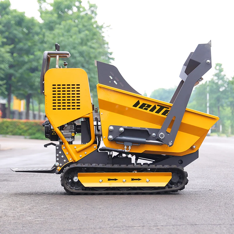 จีนที่กําหนดเอง 0.5 ตัน Mini Dumper High Power Dump Truck เบนซินมีอยู่ในสต็อก Tiny ไฮดรอลิกรถบรรทุก Crawler ขนาดเล็ก dumper