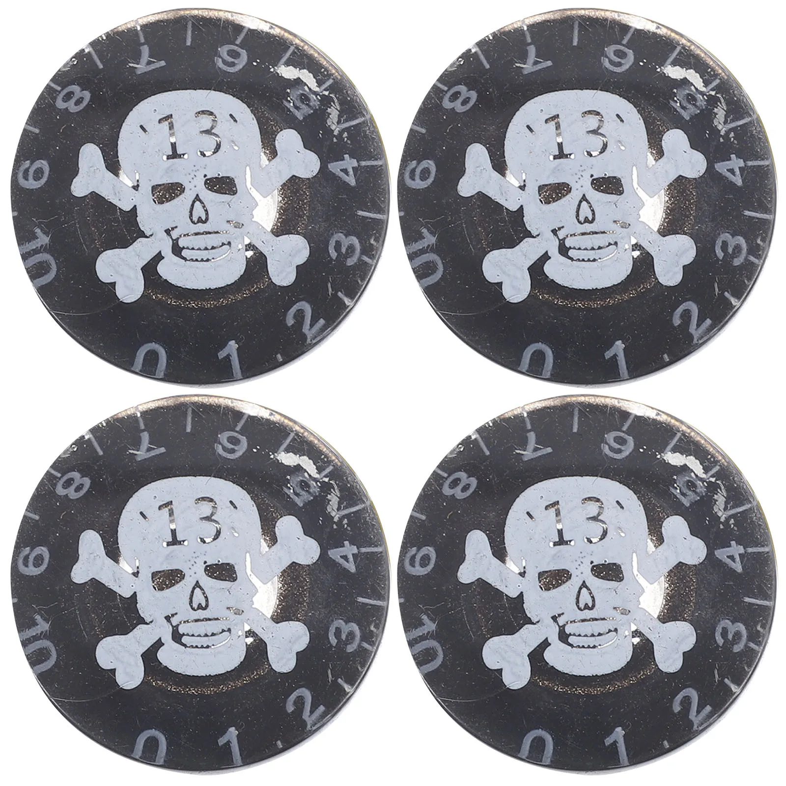 

4 Pcs Skull Knob Control Knobs for Guitar Bass Volume Potentiometer Aluminium Component