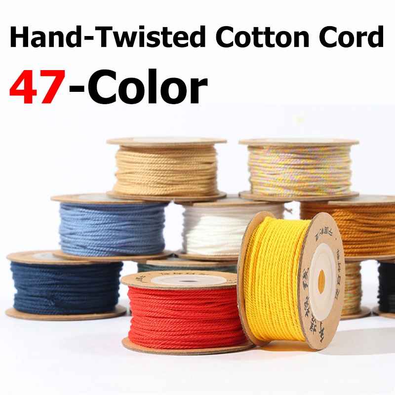 0.8/1/1.2/1.5mm Hand-Twisted Cotton Cord Starry Sky Gradient Braiding String for DIY Bracelet Jewelry Beading Handicraft Making