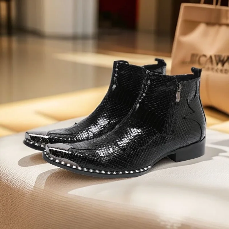 

Men's Classic Retro Genuine Leather Chelsea Boots Men Fashion Ankle Boot Mens Casual British Style Short Boot High-Top Shoes