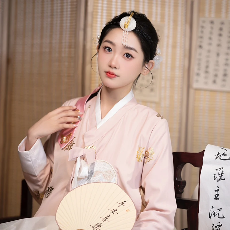 Copricapo di corte coreano Corea tradizionale Hanbok Cosplay Accessori per capelli Parrucca per capelli stile etnico folk Perla di cristallo Phoenix