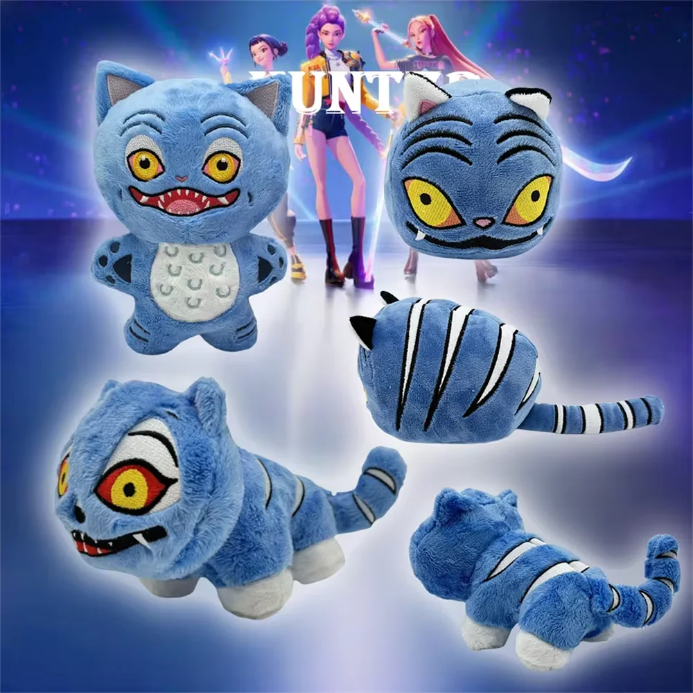 TreasuringU New Kpop Demon Plush Toys Game Hunters Tiger Stuffed Toy Doll Blue Tiger Animals Plushie Birthday Gifts