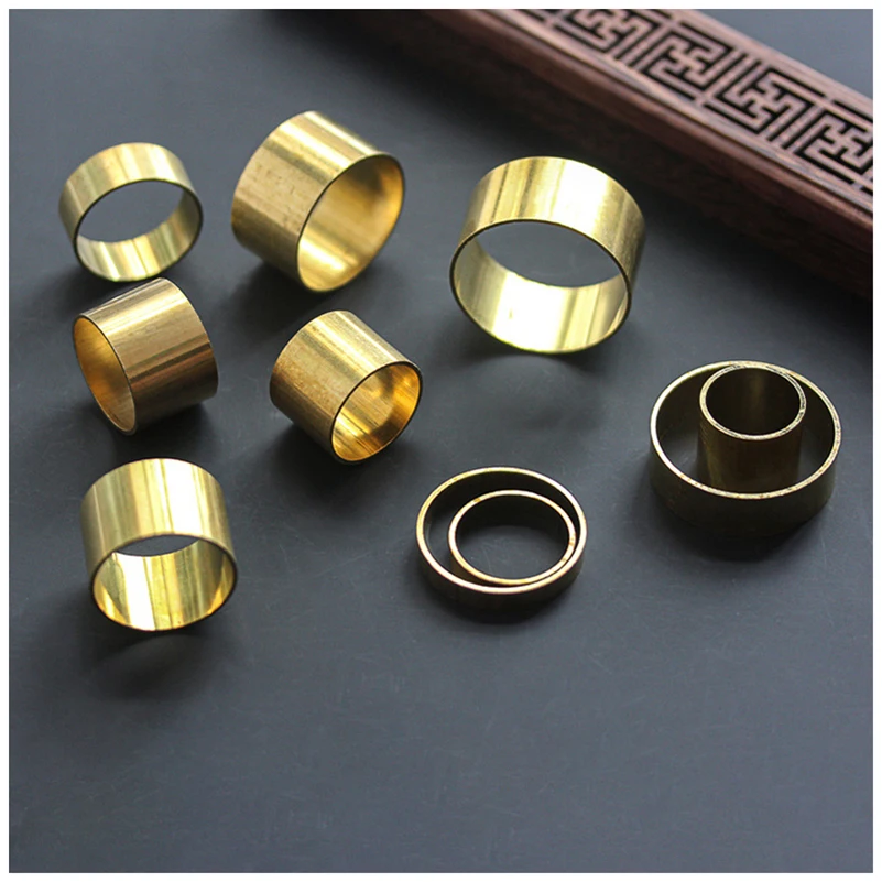 1pc H62 Brass Material Knife Handle Brass Rings Copper Hoop Hand Guard Knives Crutch DIY Making Accessories Parts Ferrule