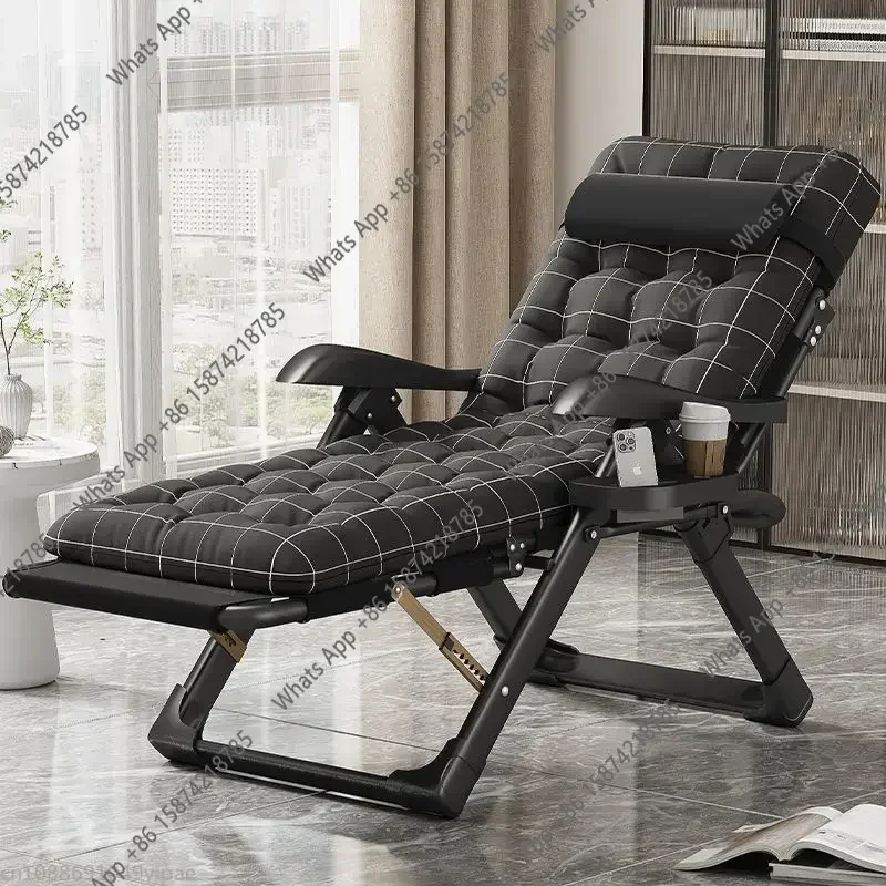 I Sm Folding Recliner Office Lunch Break Nap Summer Home Beach Portable Balcony Lounge Chair Back Lazy Furniture