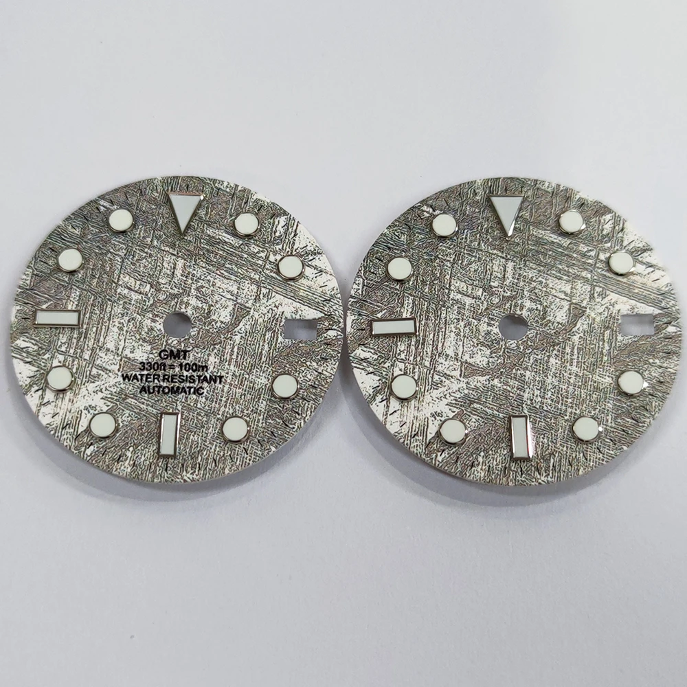 NH35 Dial 28.5mm dial Meteorite dial Watch for NH35 Movement blue Luminous High-Quality Watch Accessory Men's watch dial