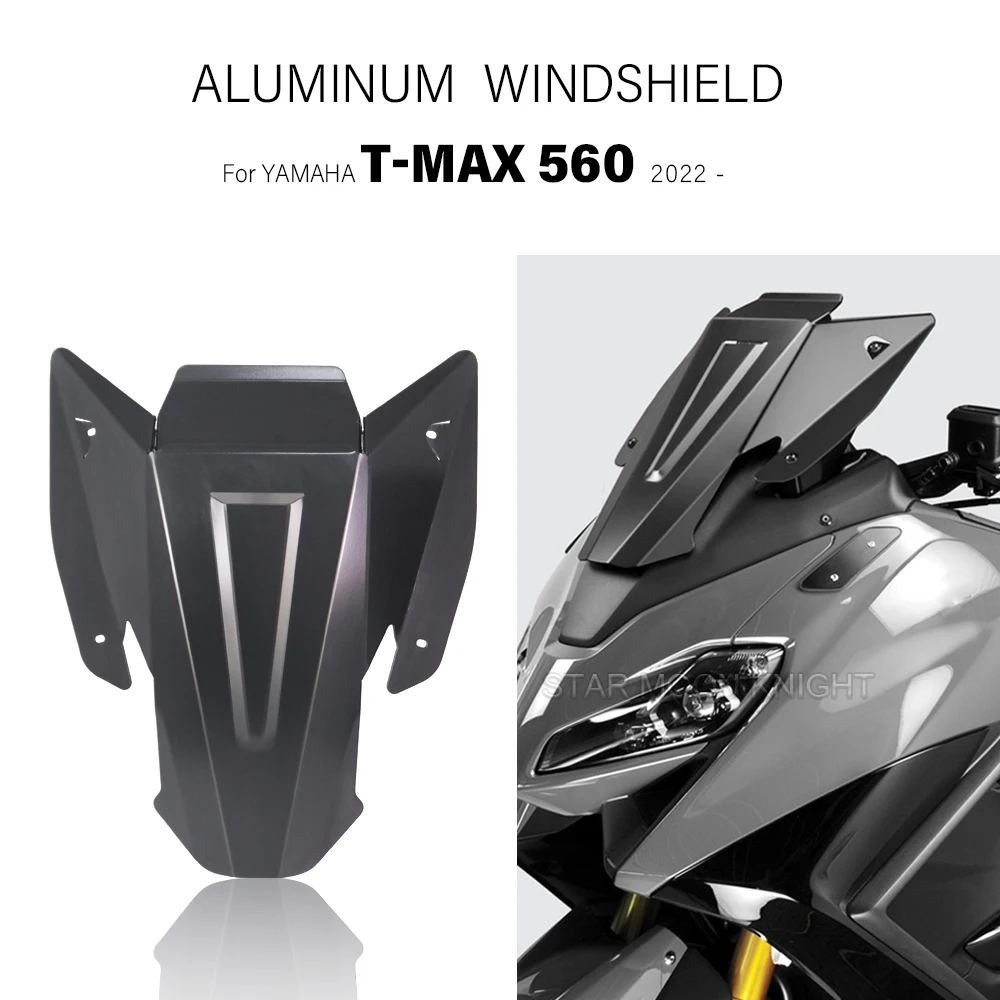 TMAX560 Motorcycle Aluminum Windshield Windscreen For YAMAHA T MAX T-MAX 560 2022 2023- Accessories Wind Shield Deflector