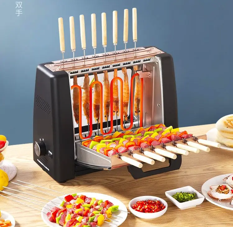 Skewers Electric grill Household grill Automatic rotation Smokeless family skewers Artifact Grilled mutton skewers