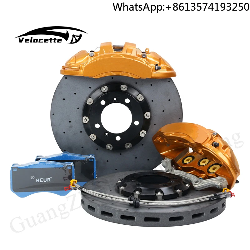 For Long Carbon Fiber Ceramic Brake Disc 380/390MM With Carbon Pad for Mercedes-Benz W177 W176 AMG GLA GLE  Nissan GTR35 E Class