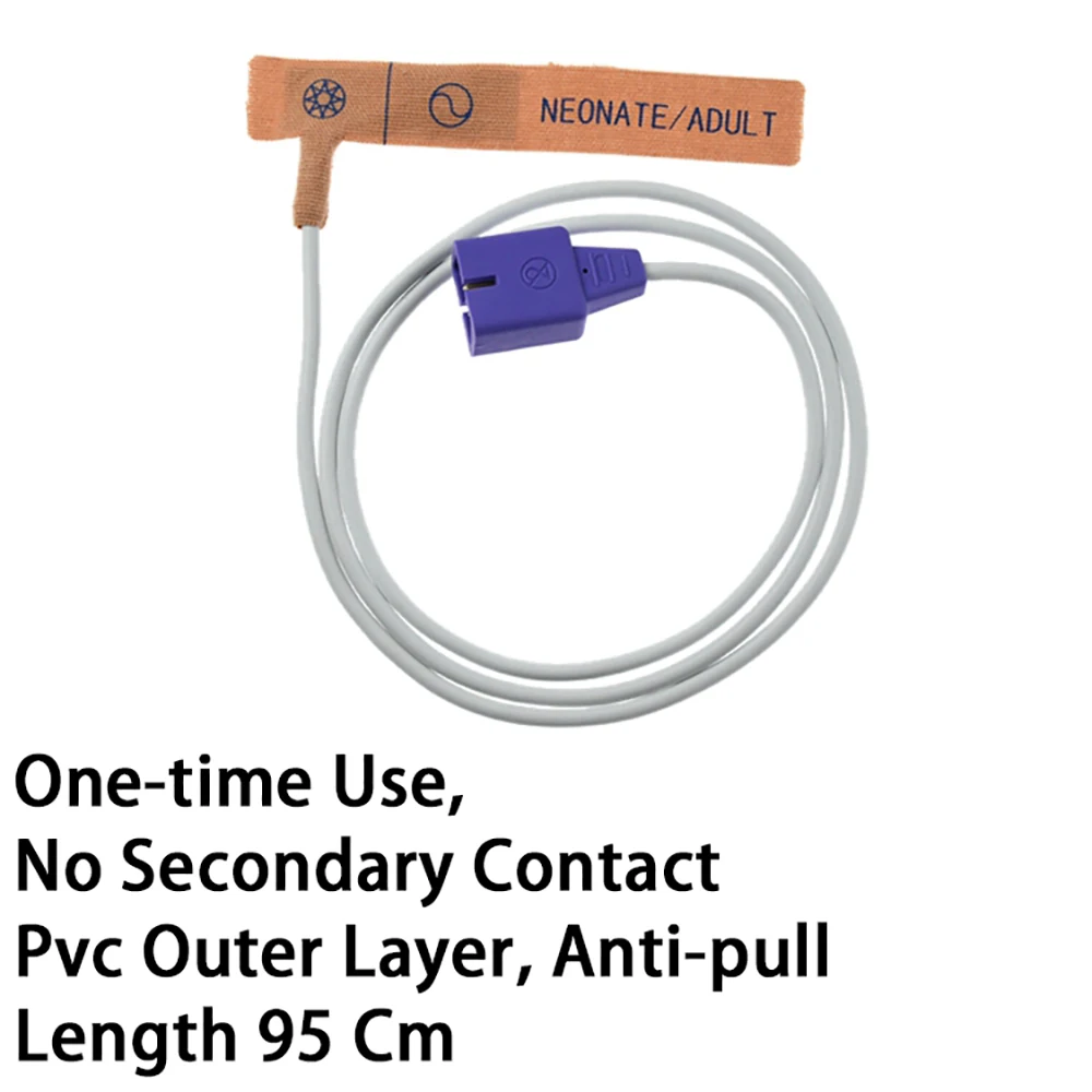 Compatible with Nellcor With Oximax Monitor, Disposable Spo2 Sensor Probe, Bandage Material Oxygen Saturation Sensor