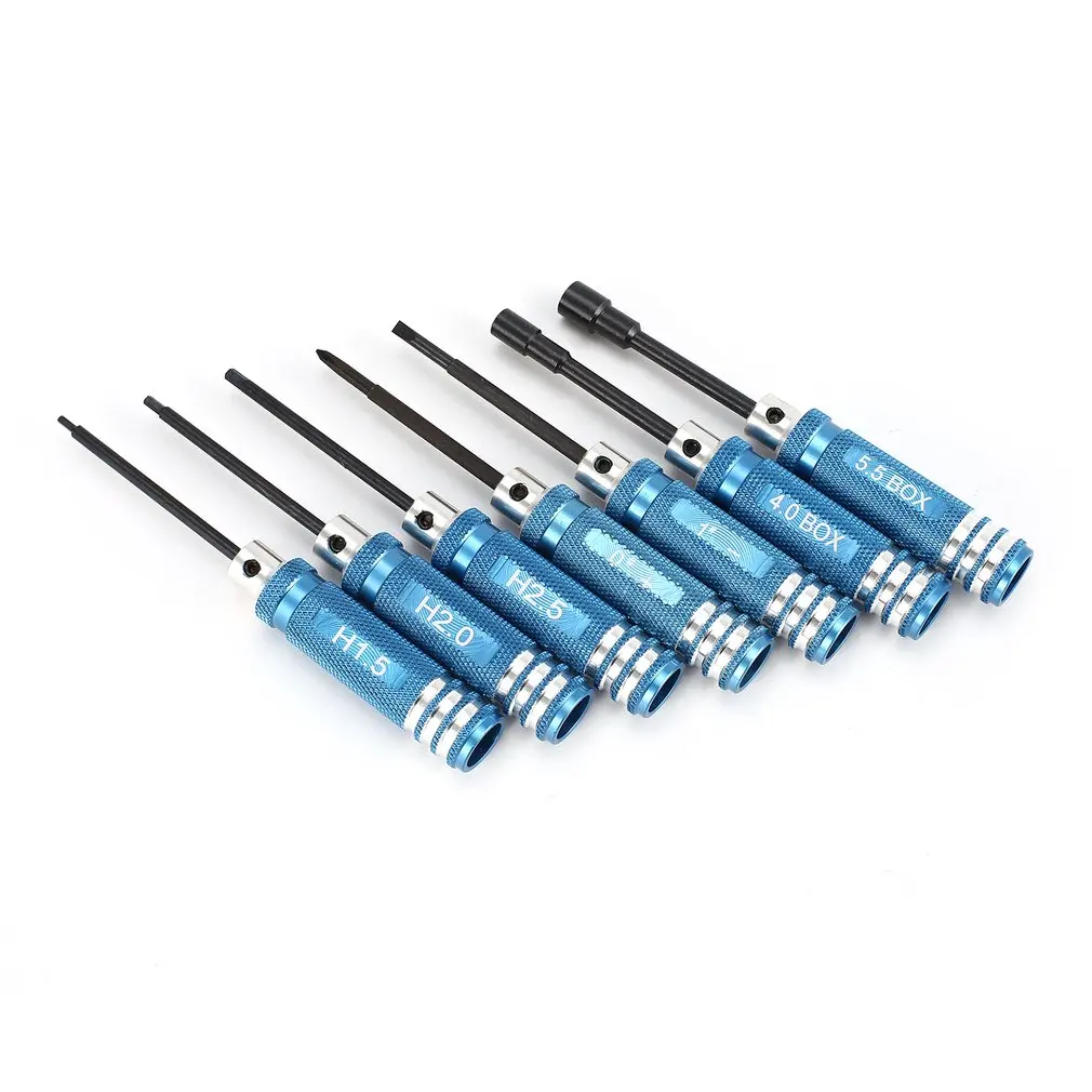 YSIDO-Kit de tournevis hexagonal pour Wltoys Traxxas Axial RC, outils d'écrou, hélicoptère, voiture, avion, importateur FPV, 1.5, 2.0, 2.5mm, 7 pièces