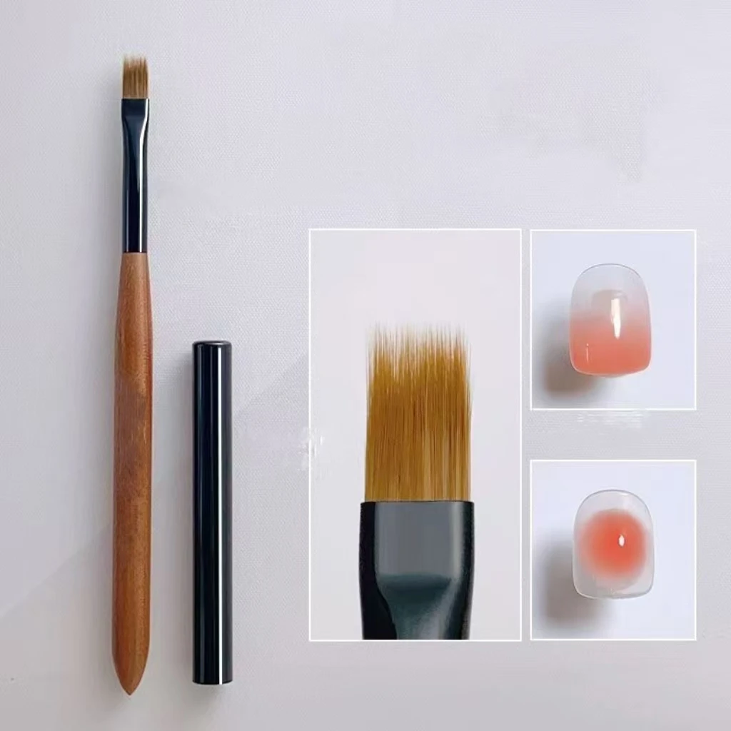 Gradient Nail Art Brush Acrylic Nail Ombre Pen DIY UV Gel Brushes Painting Drawing Flowers Nails Brush Manicure Tools for Salon