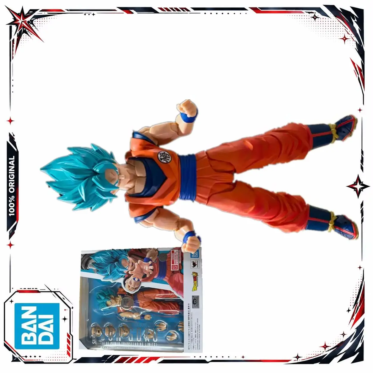 Figurines d'action originales BANDAI S.H.Figuarts Dragon Ball SUPER Anime SON GOKU SAIYAN GOD SHF BLUE POWER TRANSCENDING LIMIT