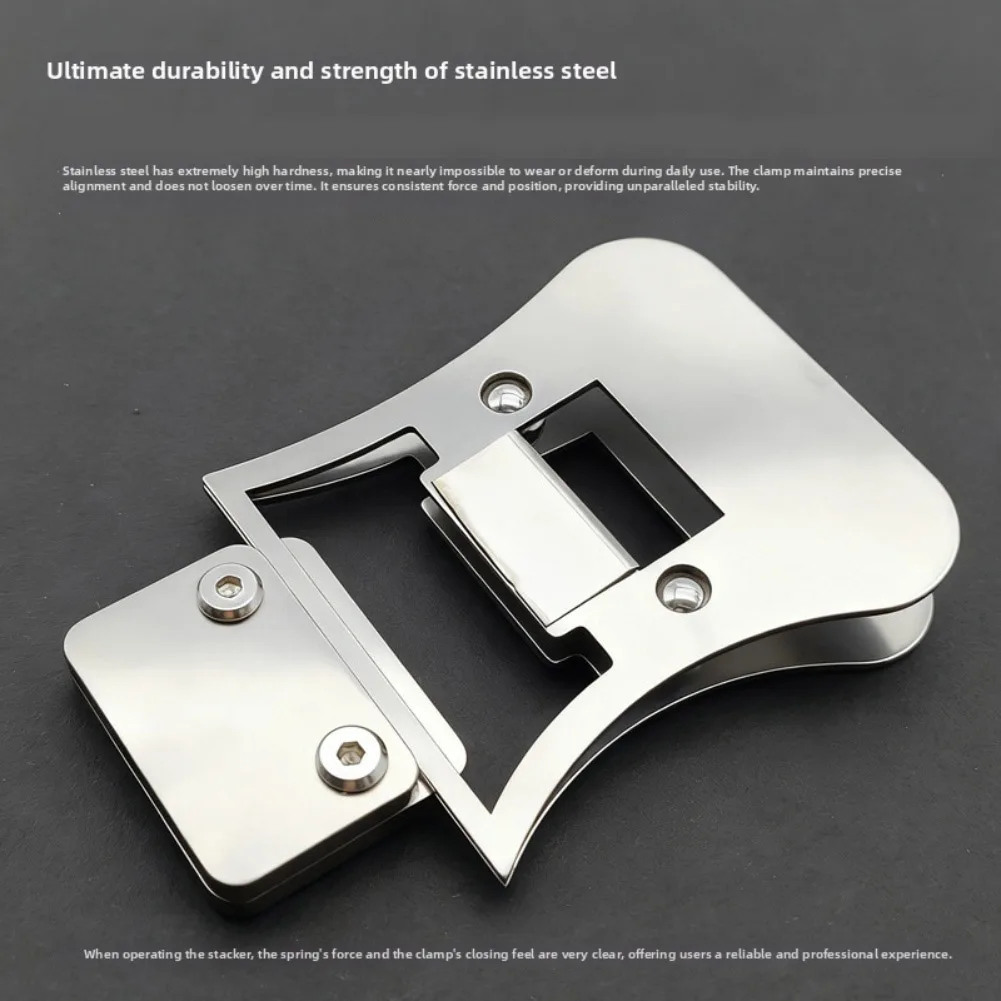 Fly Tying Hackle Clamp Built with Stainless Steel Components and Housing for Long-Term Feather Brightness Retention
