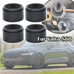 4X For Volvo S60 V70 S80 Engine Rubber Mounting Bush Protective Under Guard Plate Clip Grommet Support Bungs Black Car Parts