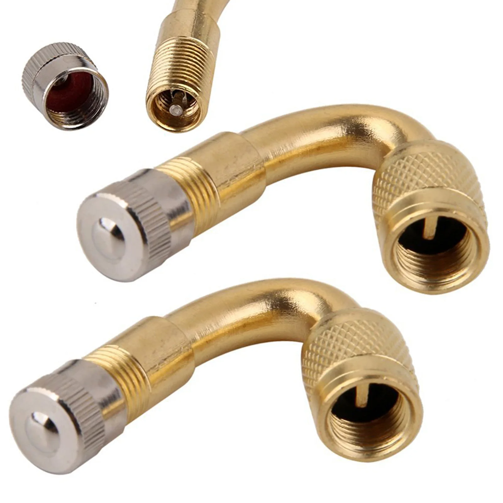 

Anneome 2Pcs 45 Degree Valve Stem for Car Motorcycle Tire Air Chuck Adaptor Extension