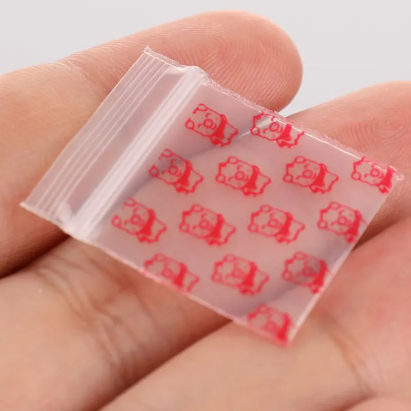 New Arrival 100Pcs 22MM*33MM Mini Zip lock Bags Zipper Bag Ziplock Bag Plastic Packaging Bags Ziplock Pill Packaging Pouches