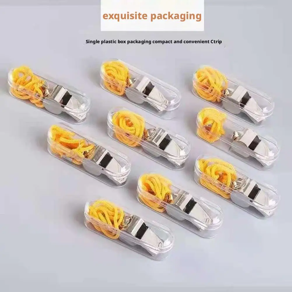 

1/3/5PCS Metal Whistle with Rope Professional Soccer Referee Extra Loud Whistle for Football Basketball Sports Training Outdoor