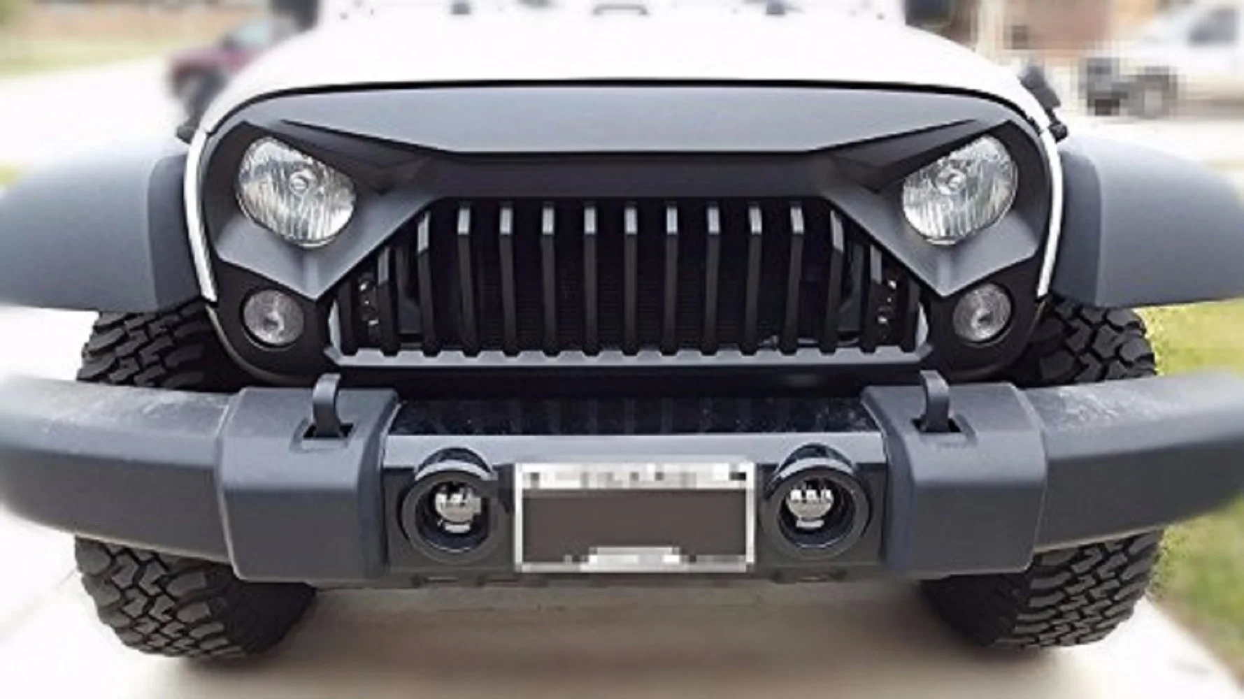 J189 Grille Gladiator Front Grille Black Grill Front Grill  ABS for Jeep Wrangler JK 07-17  LantSun