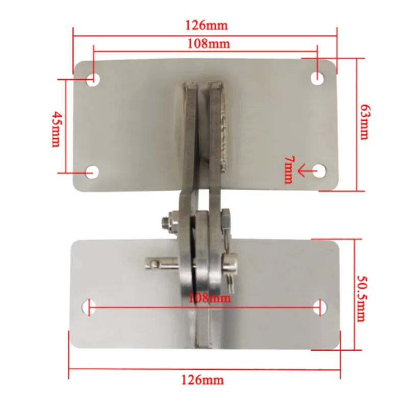 1PCS 304 สแตนเลสสตีลย่างฝาปิดบานพับชุดสําหรับ Weber Smokey Smoker Grill บานพับเปลี่ยนชิ้นส่วน