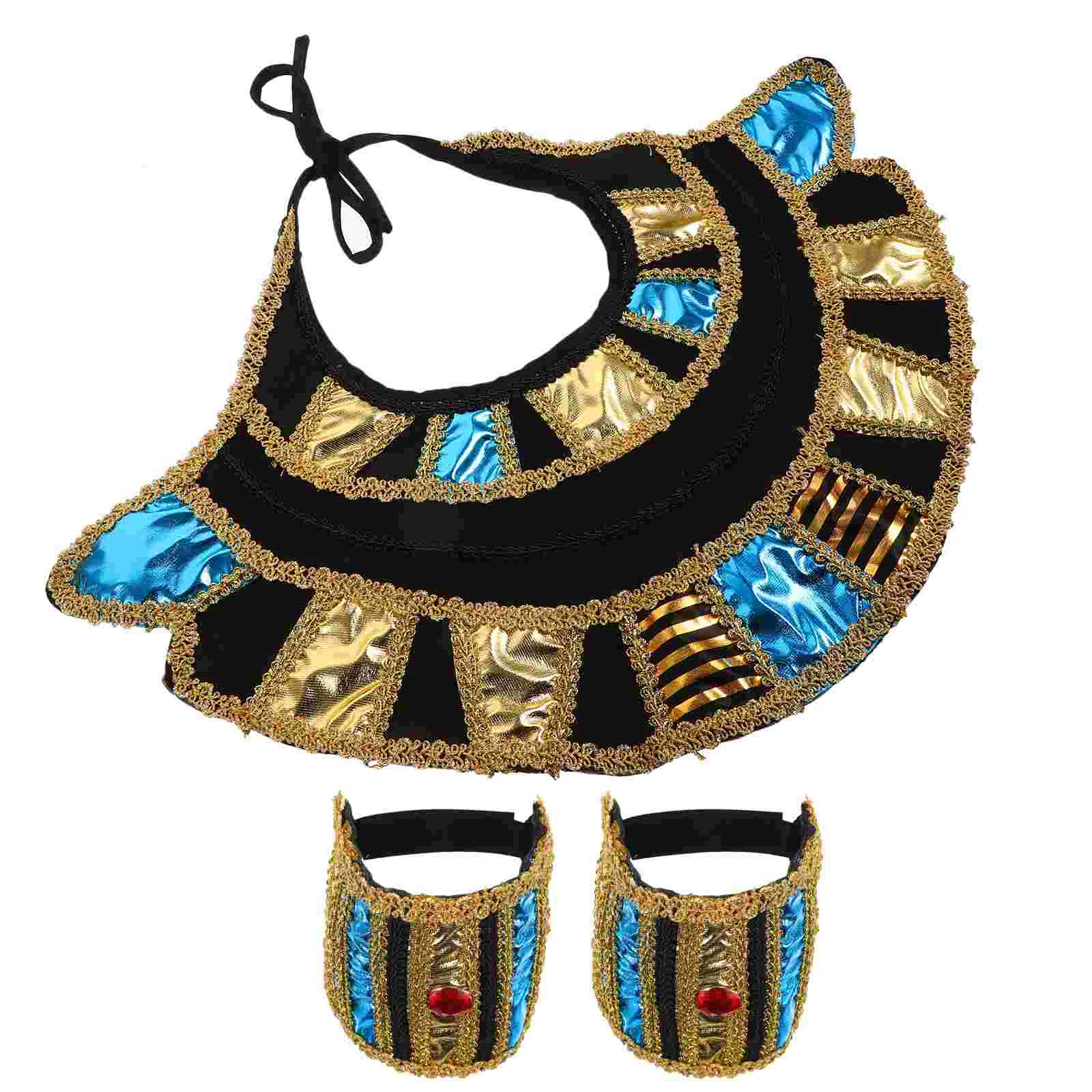 Acessórios de roupas egípcias ouro mini saia vestuário halloween prop pulseira cosplay cinto