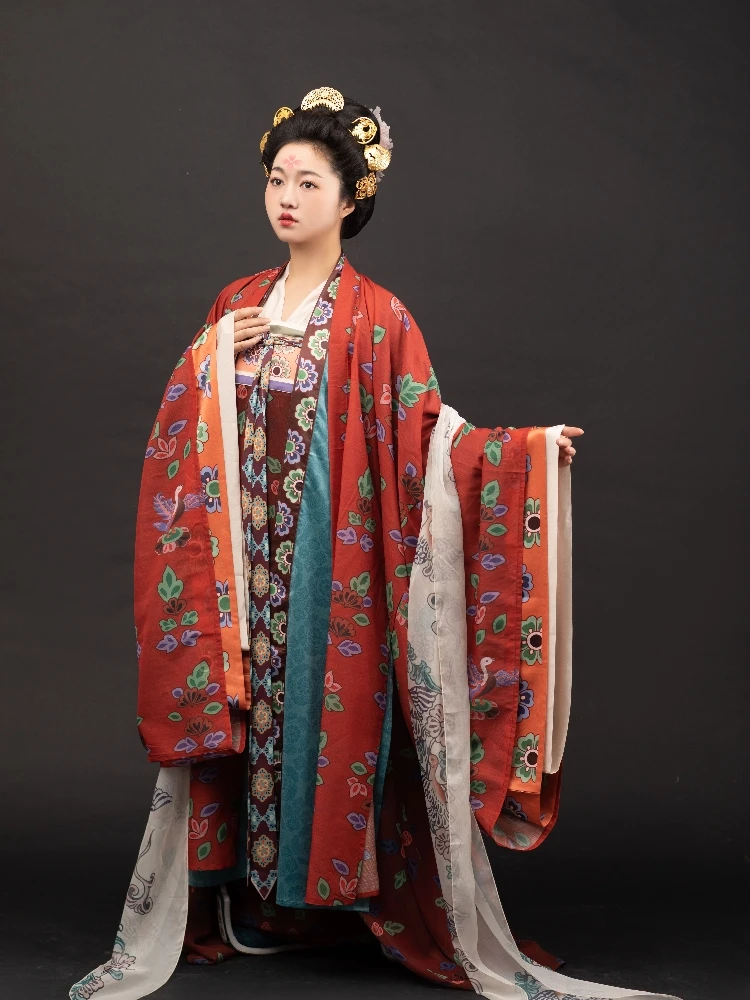 

[Supplier Yan Family] Original Hanfu Set from Qingling Valley, Dunhuang Mural Painting, Lady Shang, New Tang Dynasty Hanfu Girl