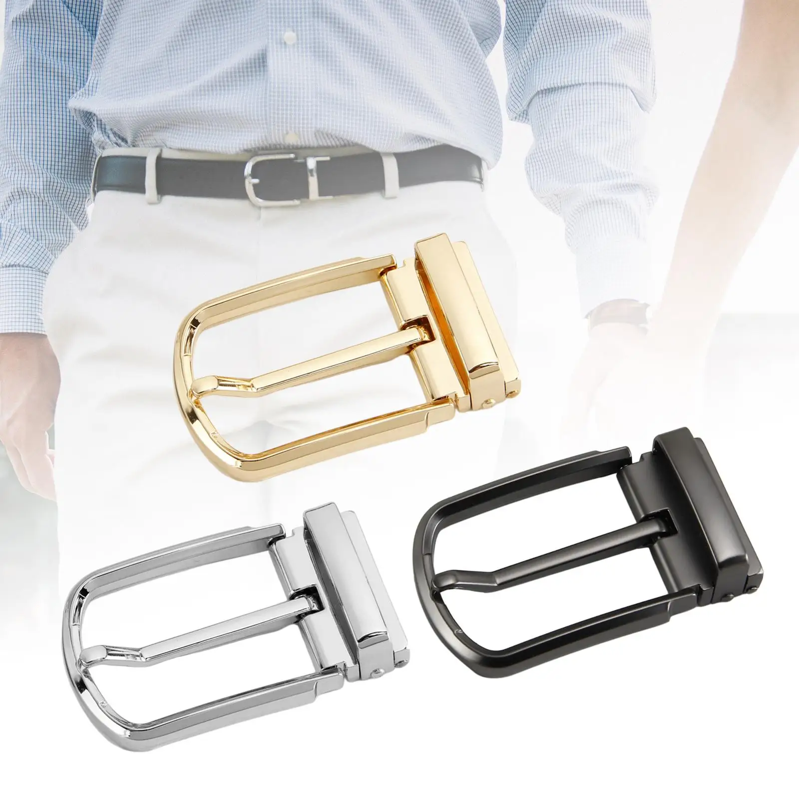 

Пряжка ремня с двусторонней функциональностью, прямоугольная булавка для ремней для делового костюма и подарков