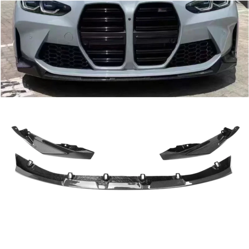 

Full Carbon Fiber Front 3-pc Car Bumper Lip With Mp Style Front Bumper Lip Splitter for G82 G83 M4 G80 M3 Front Lipcustom