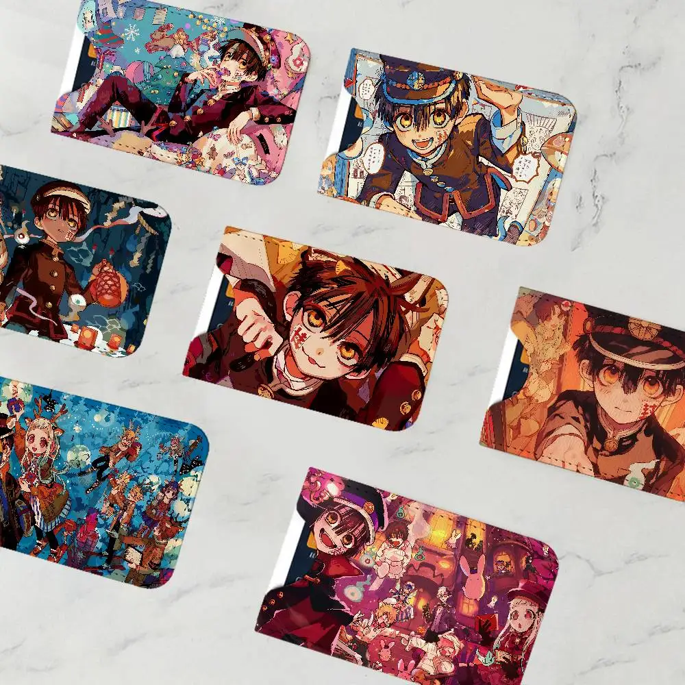 Anime Art T-Toilet Bound Hanako-kun PU Leather Card Holder Sleeve for Credit Cards,Secure/Slim Design, Travel Storage Essentials