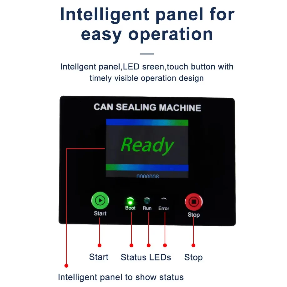 Electric Digital Automatic High-Accuracy PET Aluminum Can & Bottle Sealing Machine for Beverage Soda Beer Juice