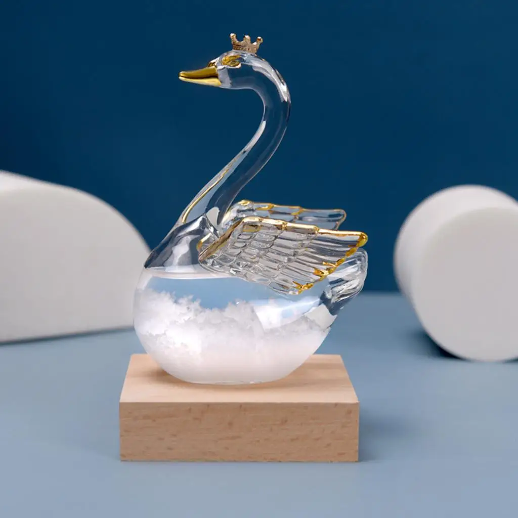 Desk Goose Glass Bottle Weather Predictor Monitor Barometer