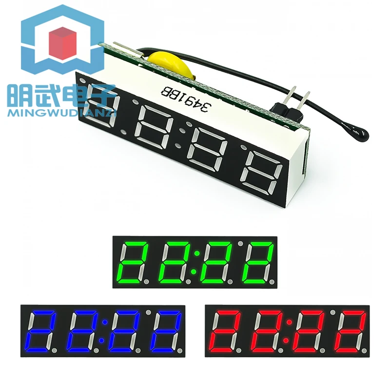 RX8025 DS1302 Led Electronic Clock High Precision Clock Module Car Clock Temperature Night Light Car