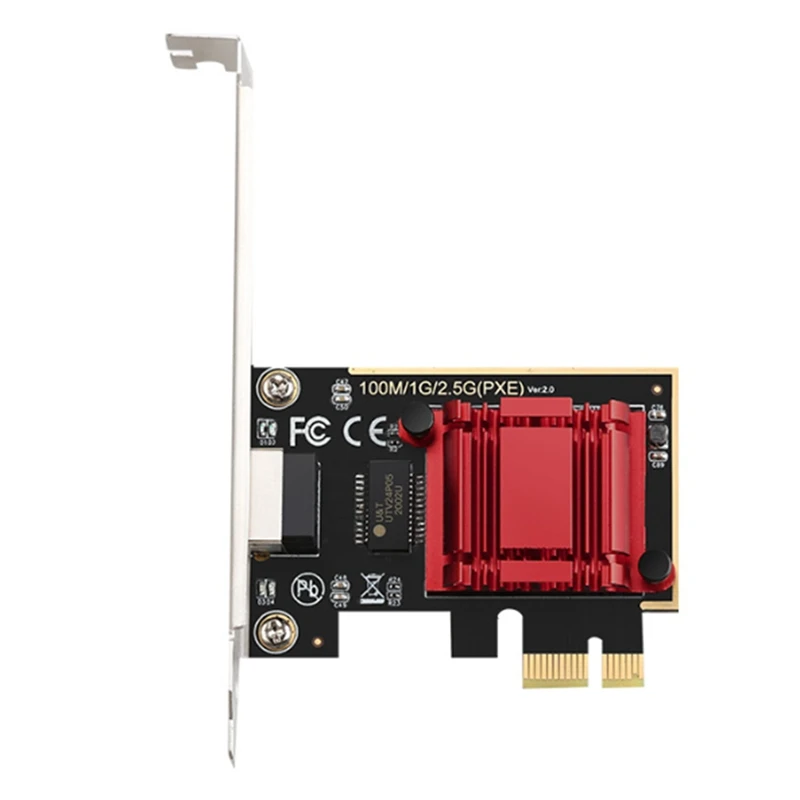 Carte réseau 2.5G PCI-E vers RJ45 Gigabit, puce RTL8125B, 10/100/1000Mbps, Ethernet filaire RJ45 LAN, adaptateur de contrôleur, pièces de rechange