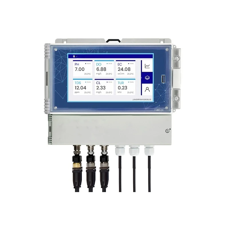 Multi-parameter water quality online analyzer with pH TDS ORP EC DO CL turbidity multi-parameter analyzer