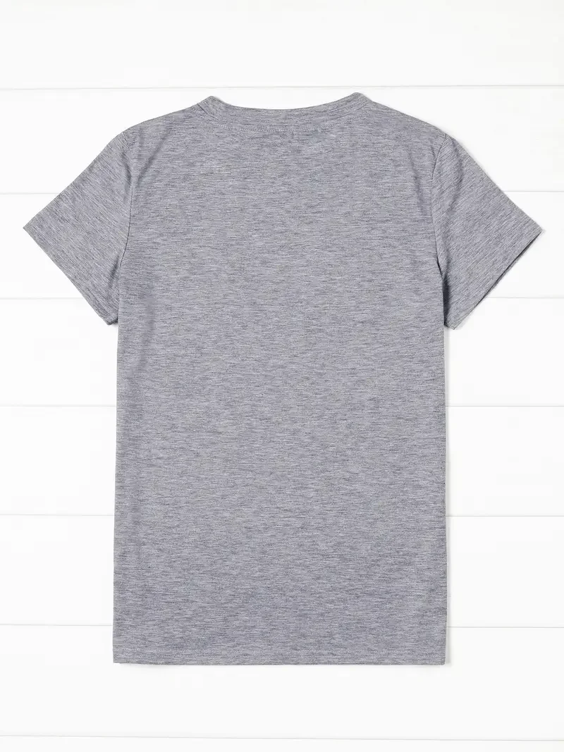 Kreskówka nadruk liter wycięcie pod szyją t-shirt dorywczo krótki rękaw t-shirt na wiosnę i lato damska odzież trójnik żeński t-shirt