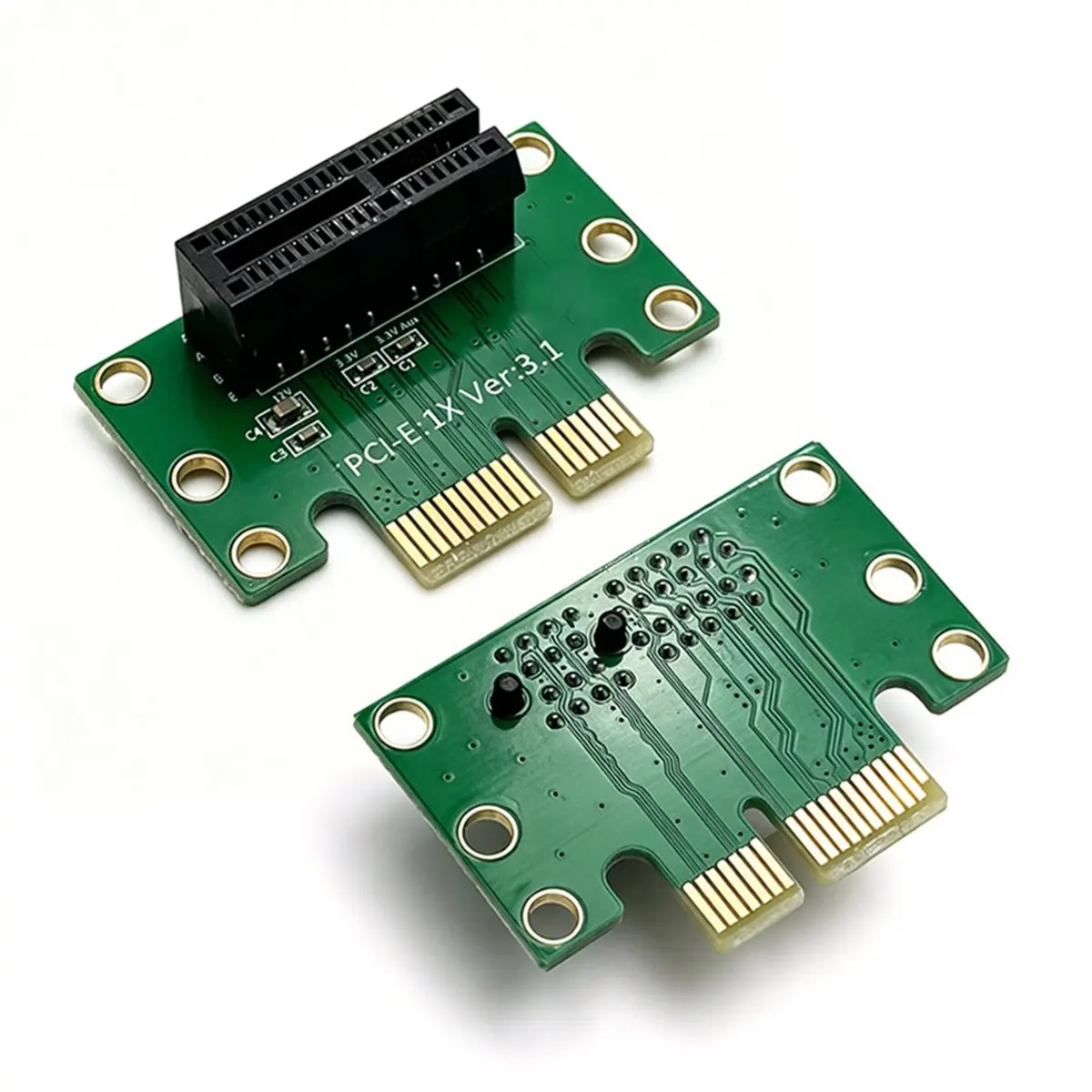 A72Z PCIe 1x Adapter Riser Card Converter 90 Degree PCI Express PCI-E X1 Expansion Board for 1U Server Desktop