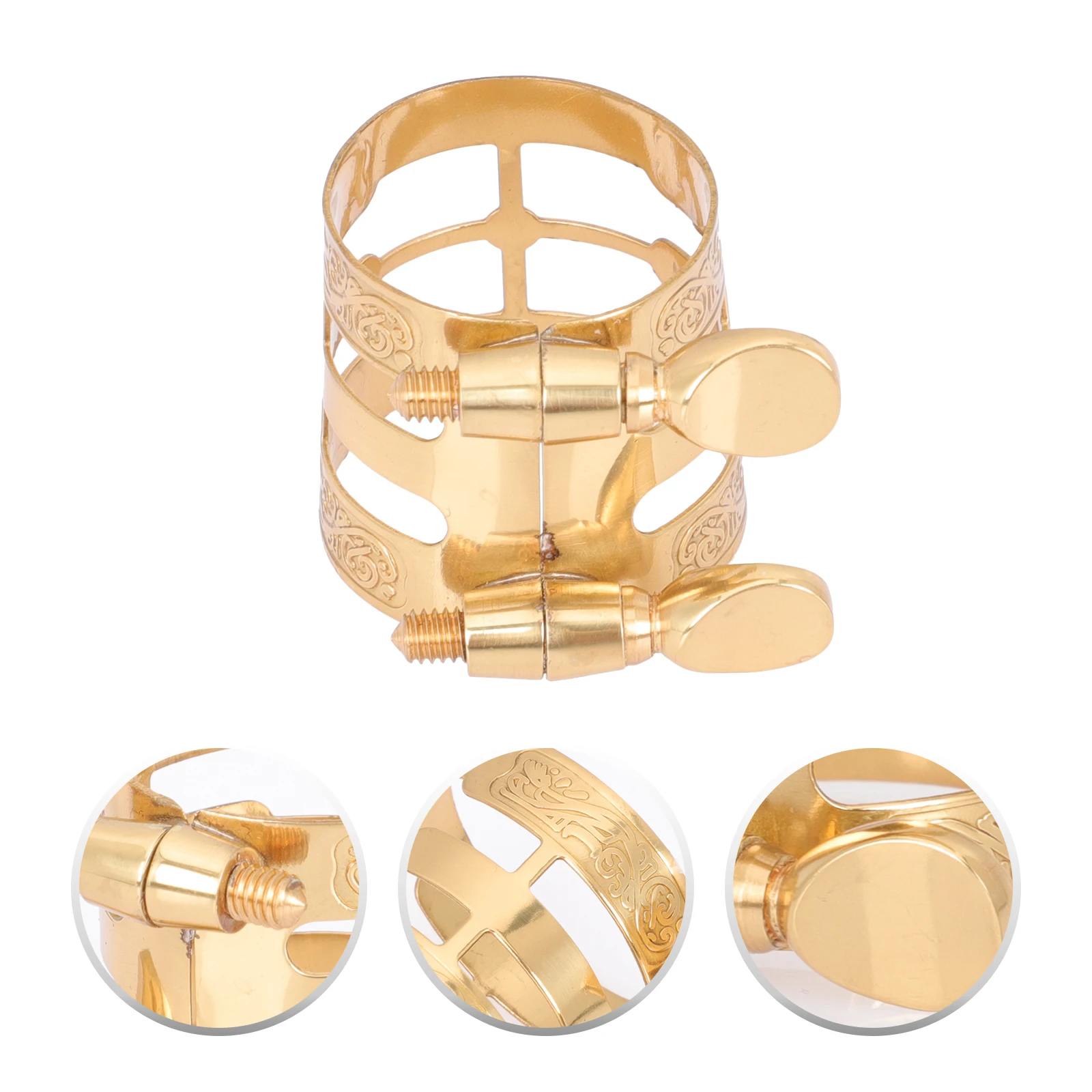 

Saxophone Flute Head Clip Portable Clamp Alto Reed Holder Metal Mouthpiece Mouthpieces for