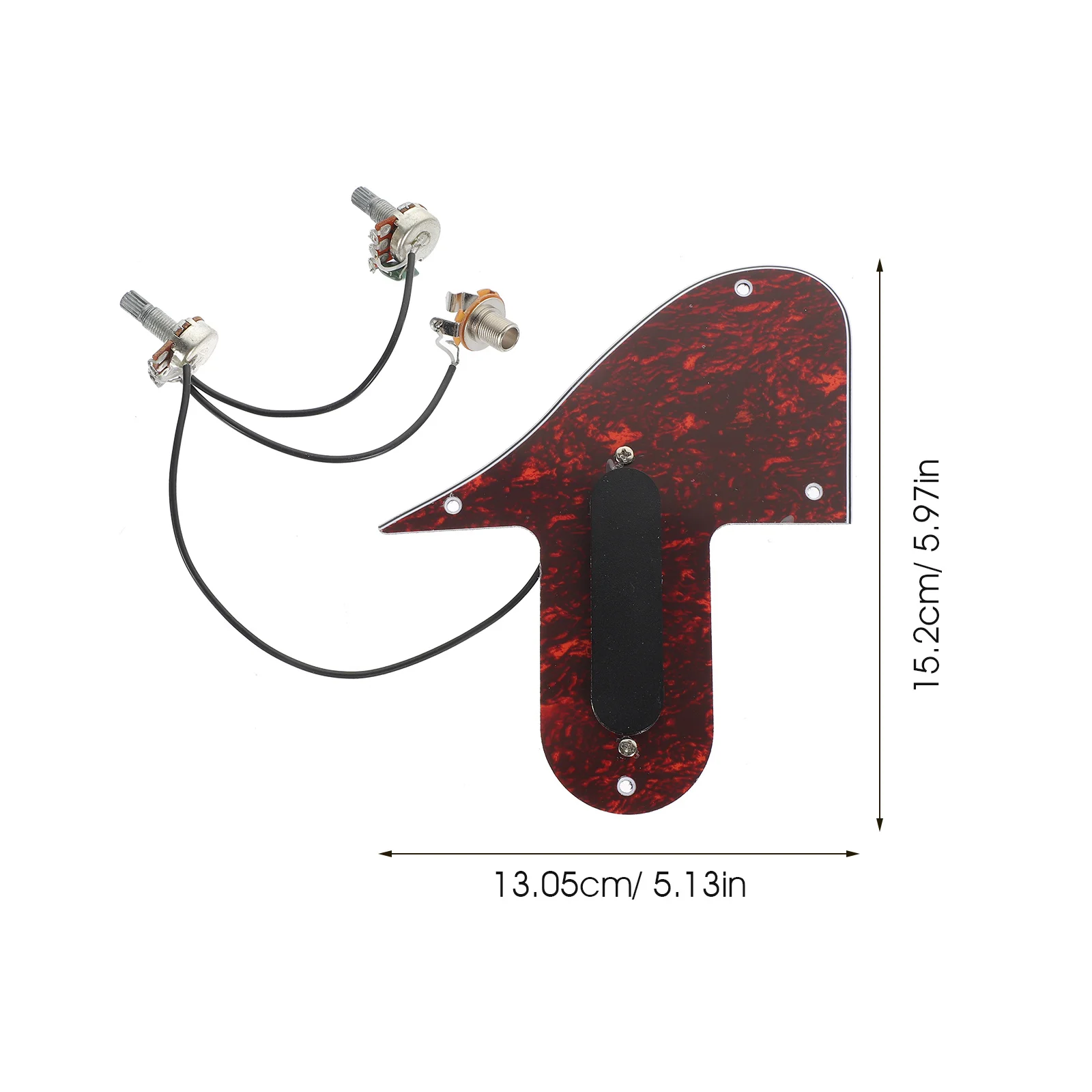 Mandoline-Schlagbrett, rote Schildkröte, Kunststoff-Montage-Tonabnehmer, geräuscharme Kratzplatte mit hoher Leistung für Mandoline