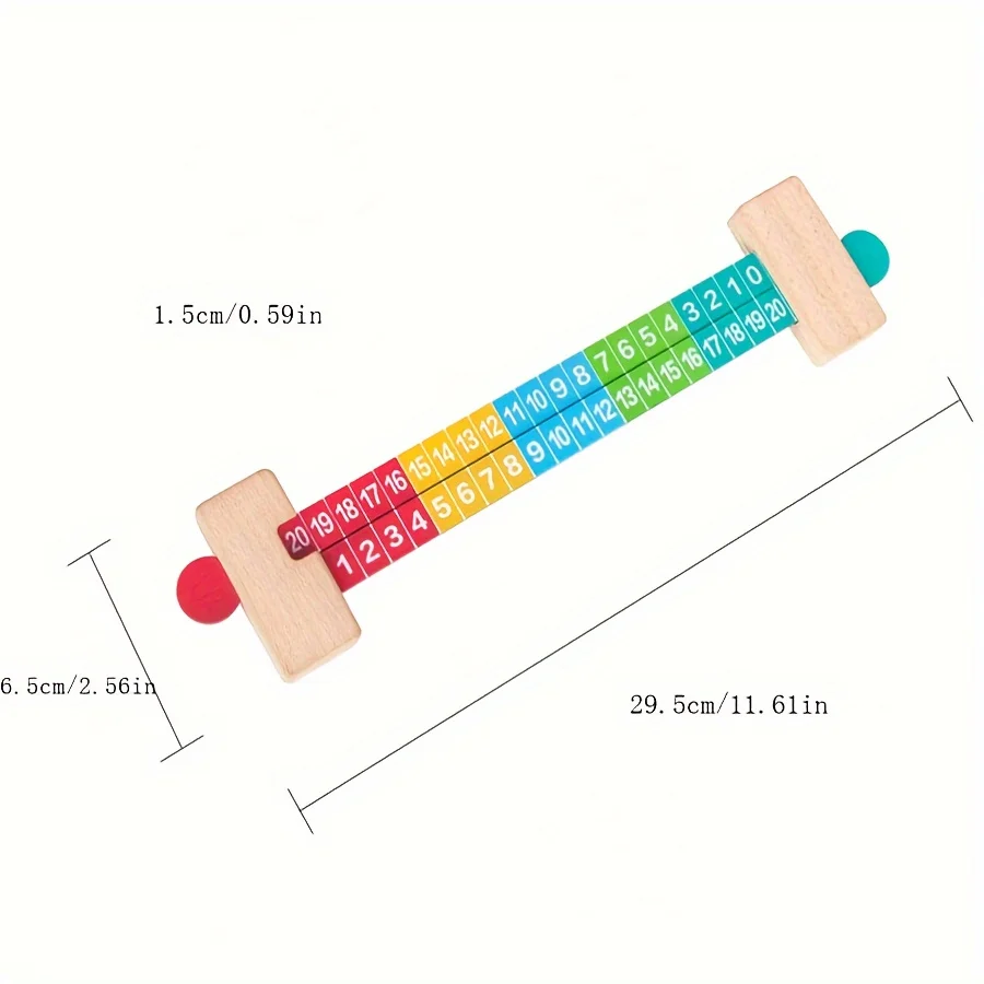 1 Pc 어린이 나무 수학 산술 장난감 교육 추가 눈금자 교육 번호 장난감 어린이를위한 선물 교육 보조